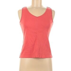 Ann Taylor LOFT V neck sleeveless tank top salmon medium